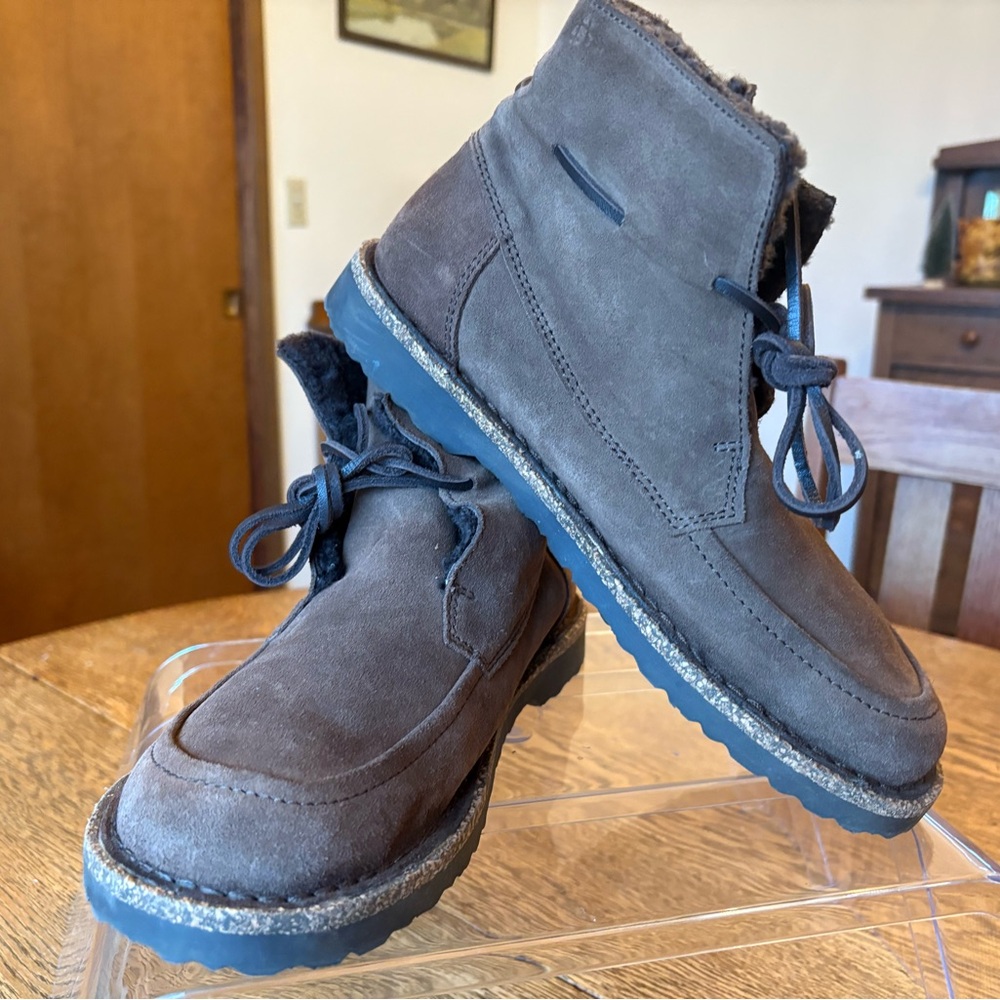 Birkenstock Bakki Ankle Boot Mocha Suede w/ Shearling Lining Size 40 EU/9W/7Men - Picture 14 of 16